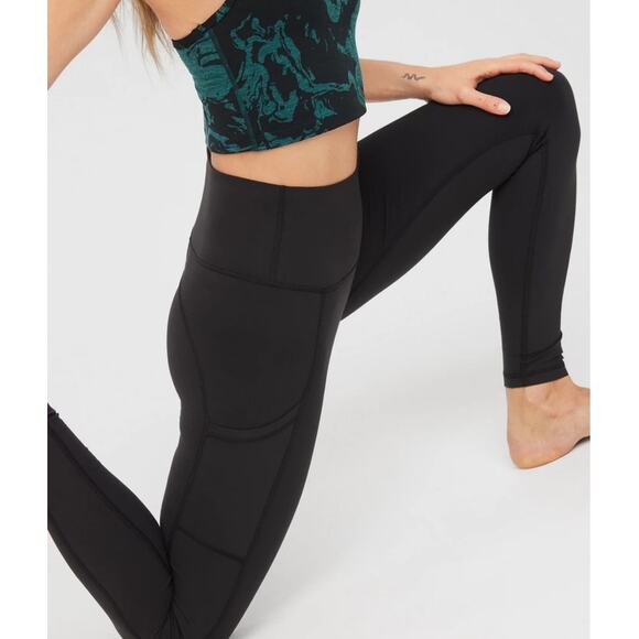 OFFLINE By Aerie The Hugger High Waisted Black Pocket Versatile Leggings Small - Picture 1 of 10